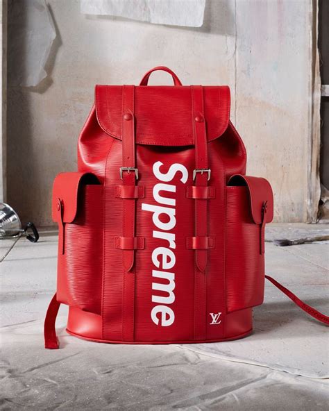 supreme lv bag black|louis vuitton supreme backpack price.